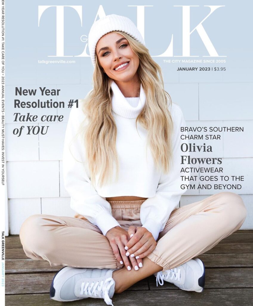 Olivia Flowers featured on Talk Magazine cover page