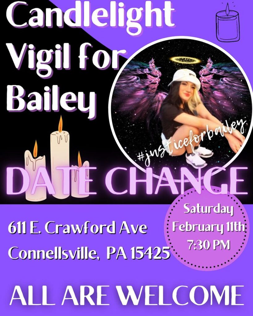 Bobby Vivid Candlelight Vigil for her daughter Bailey