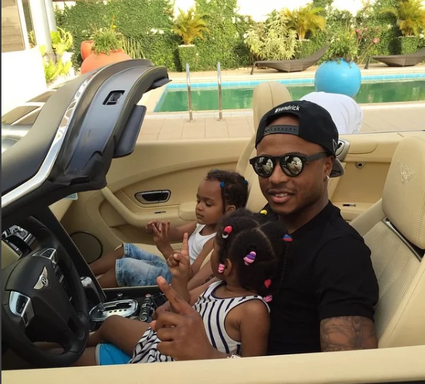 Andre Ayew in his luxury car