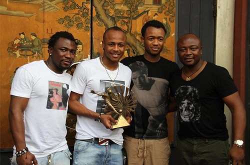 Andre Ayew with his brothers