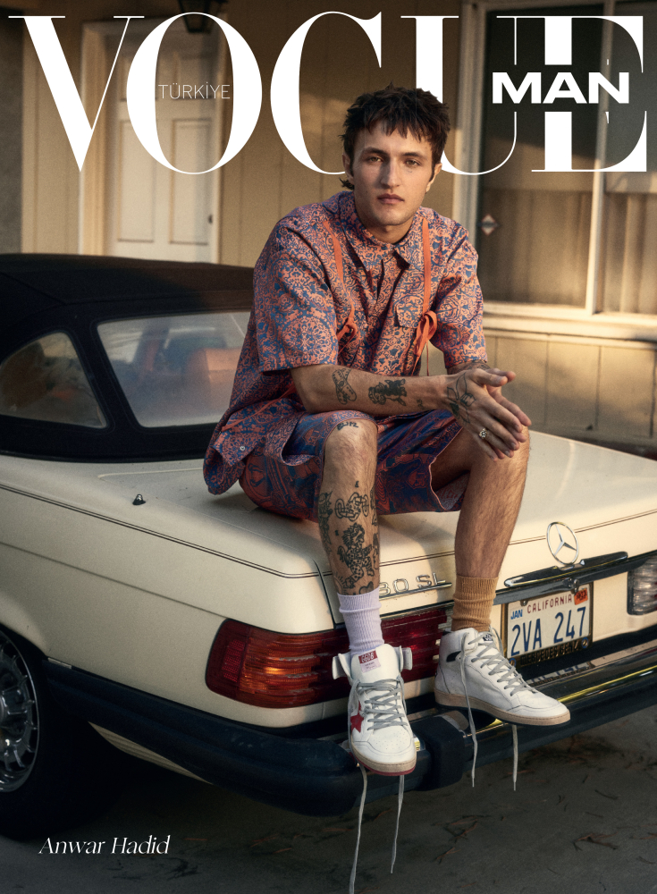 Anwar Hadid appeared in Vogue Man magazine