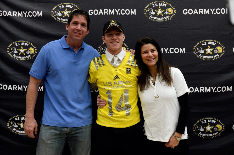 Christian McCaffrey with his parents
