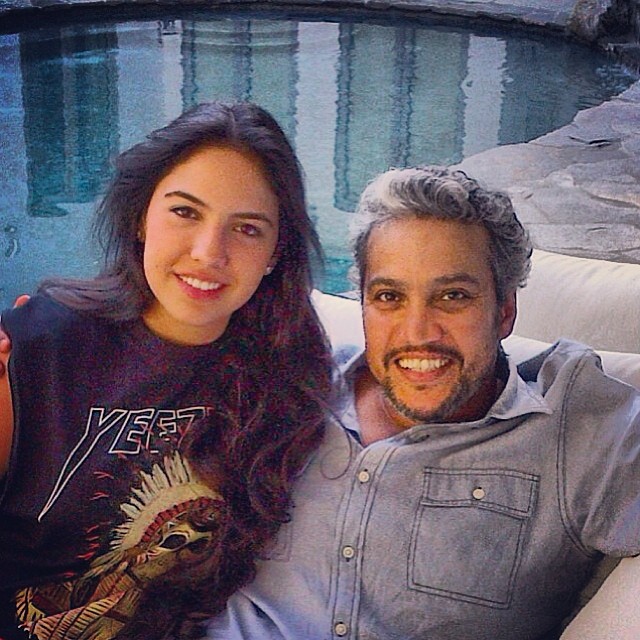 Noor Alfallah with her father