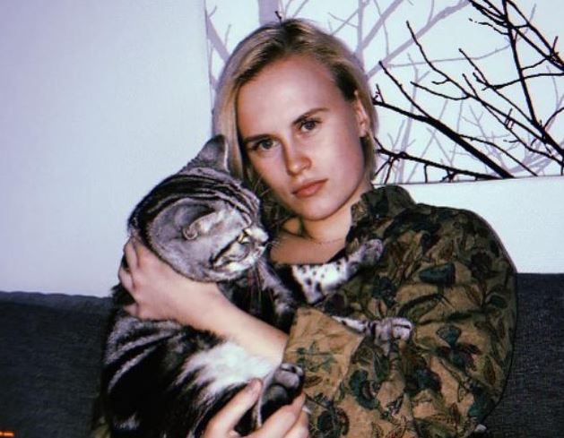Emma Bones with her pet cat