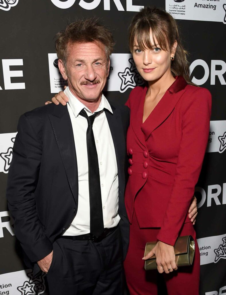 Sean Penn with her ex-wife Leila George