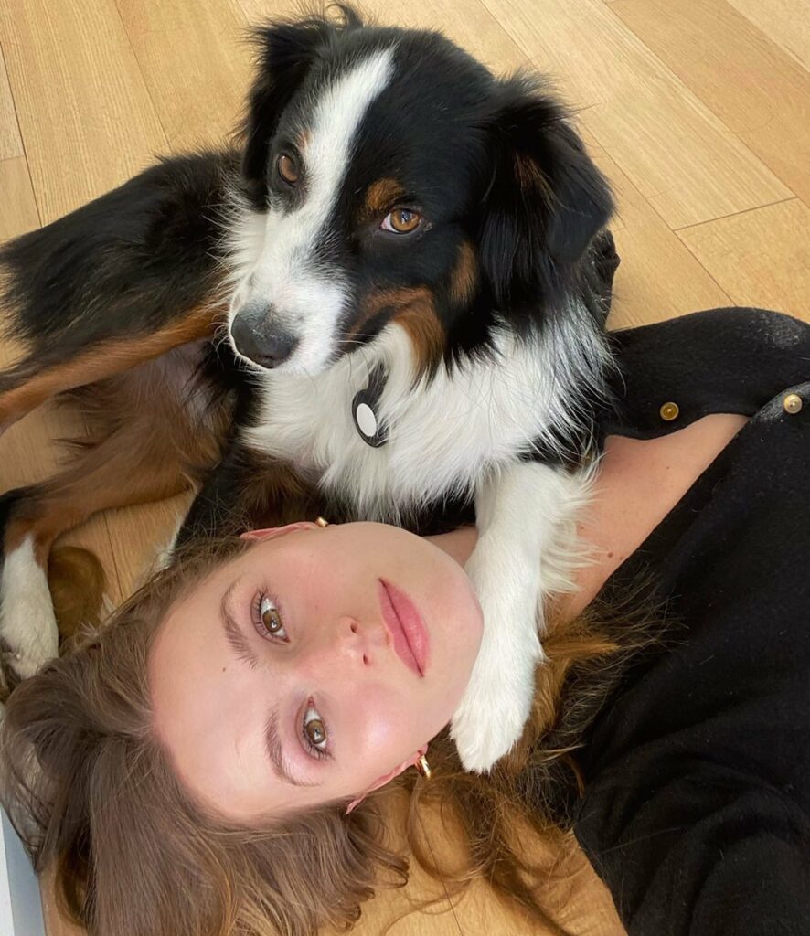 Mallory Edens with her pet dog