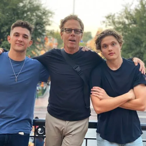 Asa Germann with his father and brother
