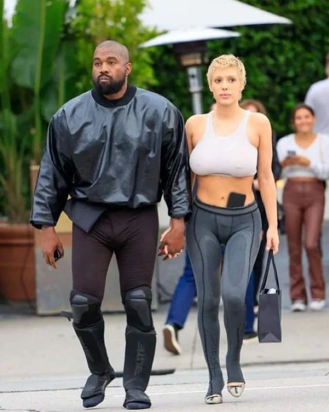 Bianca Censori with boyfriend Kanye West