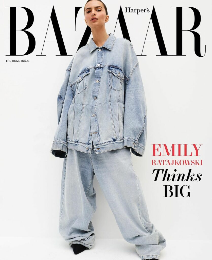 Emily Ratajkowski featured in Bazaar magazine