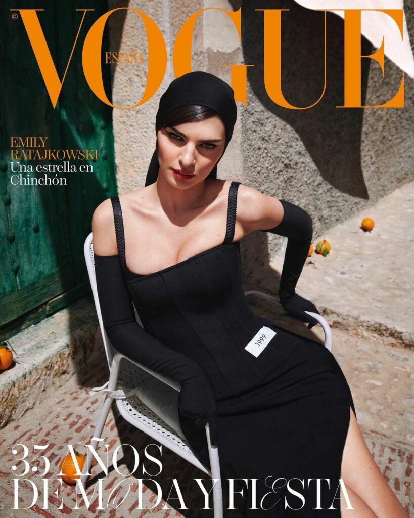 Emily Ratajkowski featured in Vogue magazine