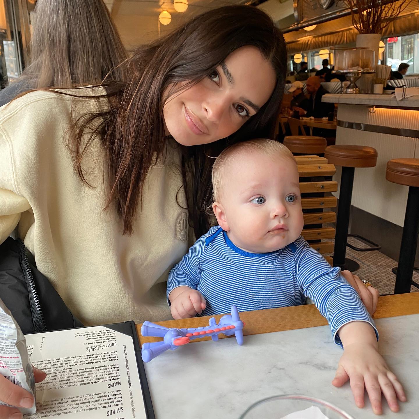 Emily Ratajkowski with her cute child