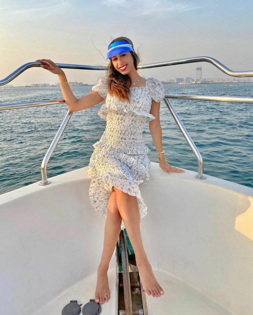 Linda Andrade on a Yacht