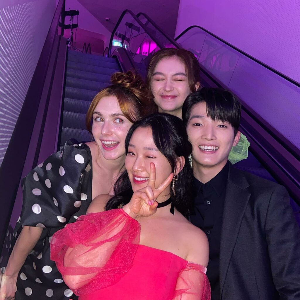 Minyeong Choi with his co-stars