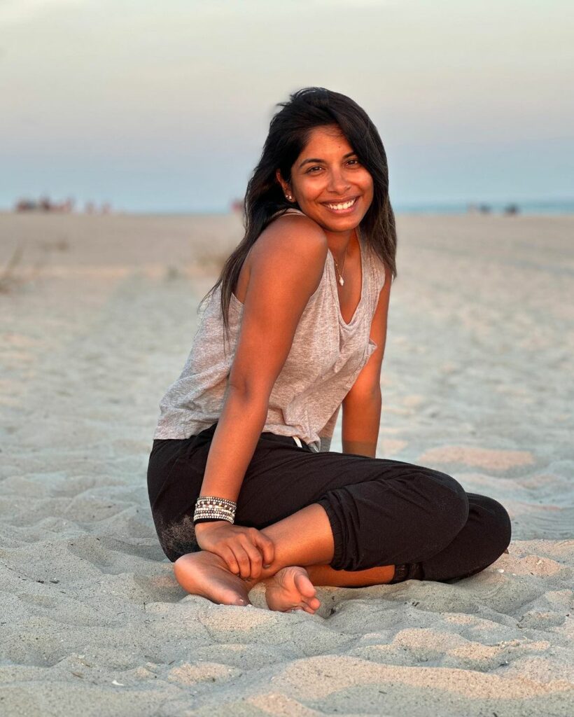 Sheena Melwani on the beach