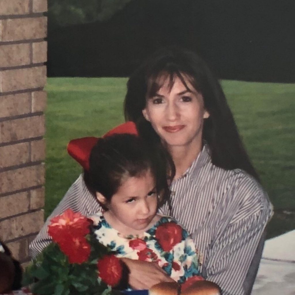 Haley Clark childhood photo with her mother