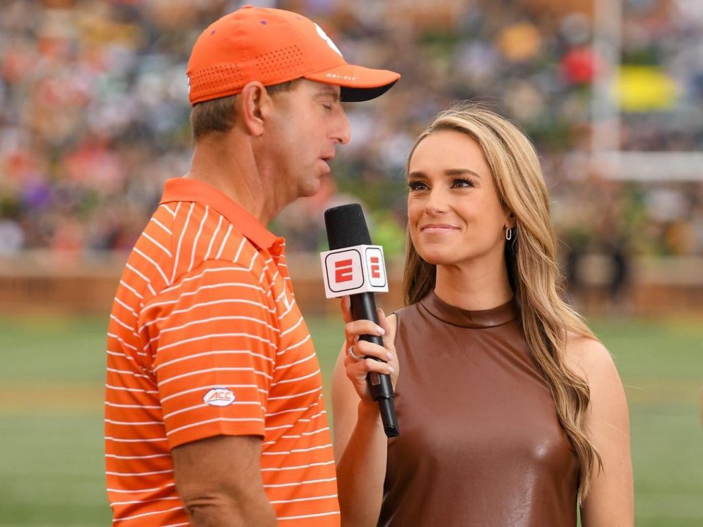 Molly McGrath interviewed of a football coach