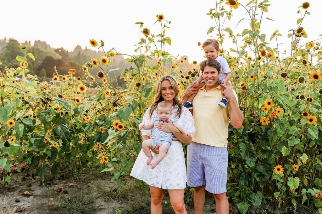 Molly McGrath with her husband and children