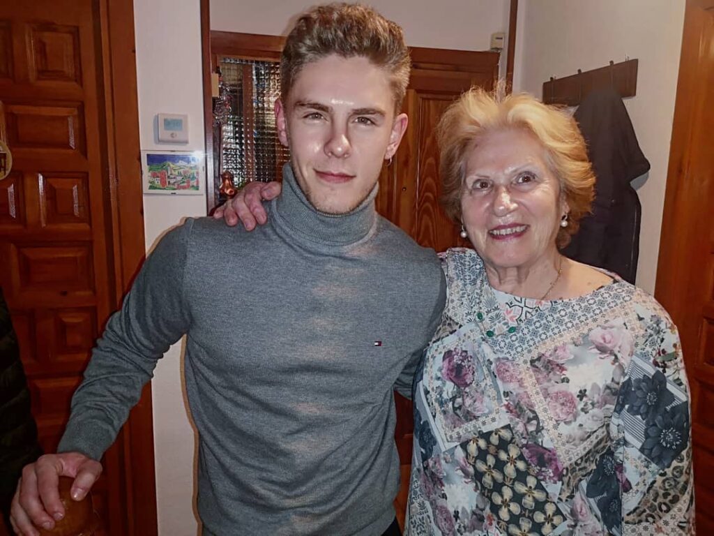 Patrick Criado with his grandmother