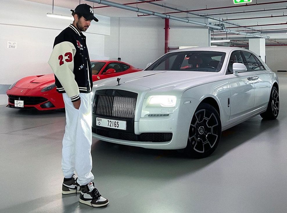 Julian Petroulas with his Rolls Royce car