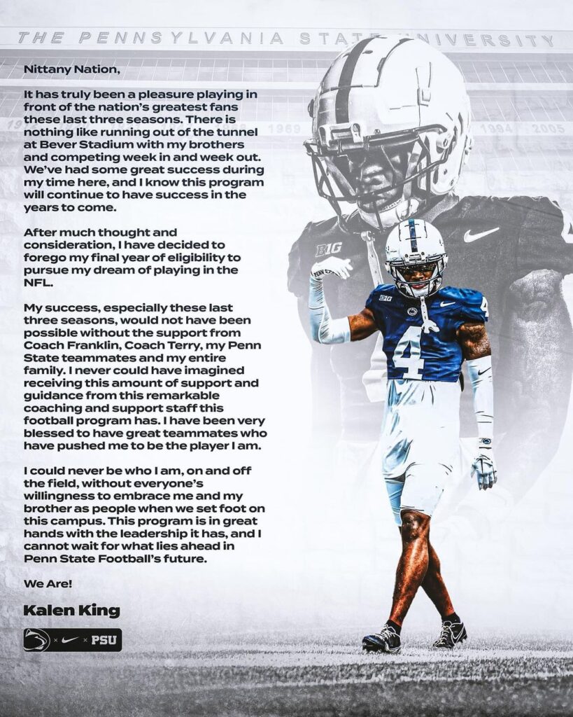 Kalen King drafted for NFL Draft 2024