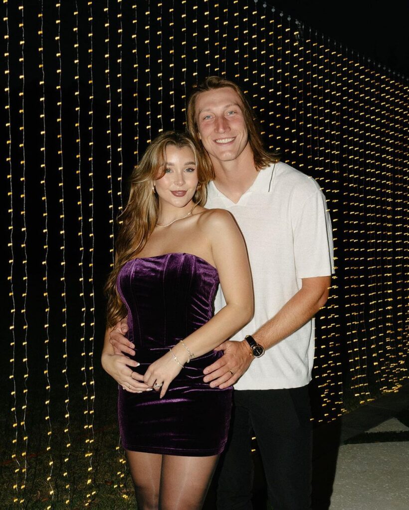 Marissa Lawrence with her husband Trevor Lawrence