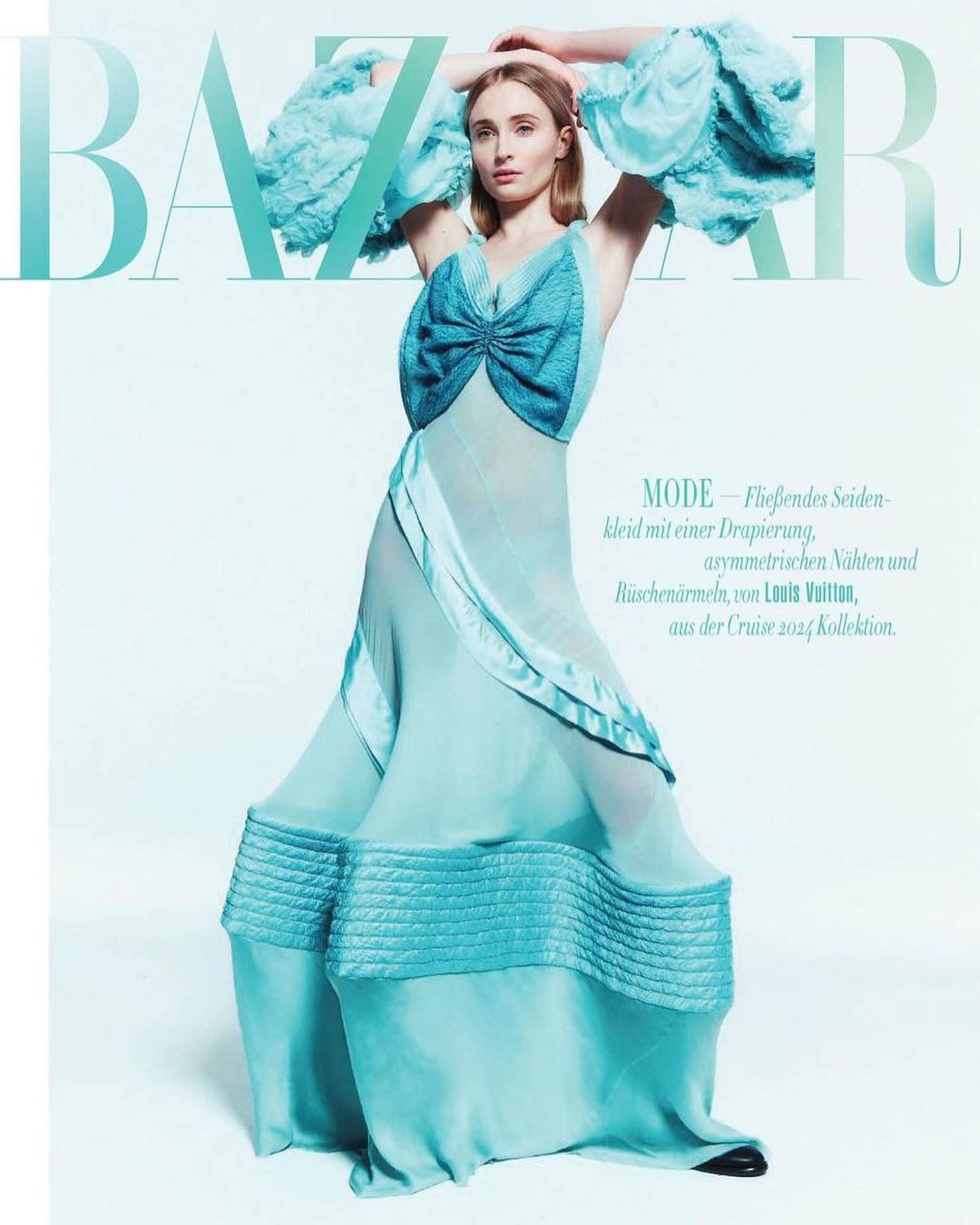 Sophie Turner featured in Bazaar magazine