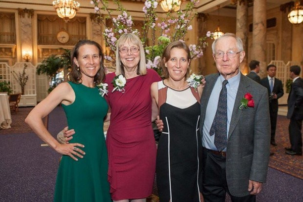 Susan Wojcicki with her parents and sister