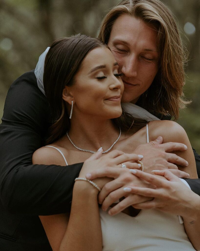 Trevor Lawrence wedding photo with his wife Marissa