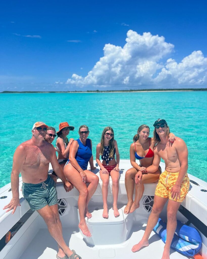 Trevor Lawrence with his family on a vacation