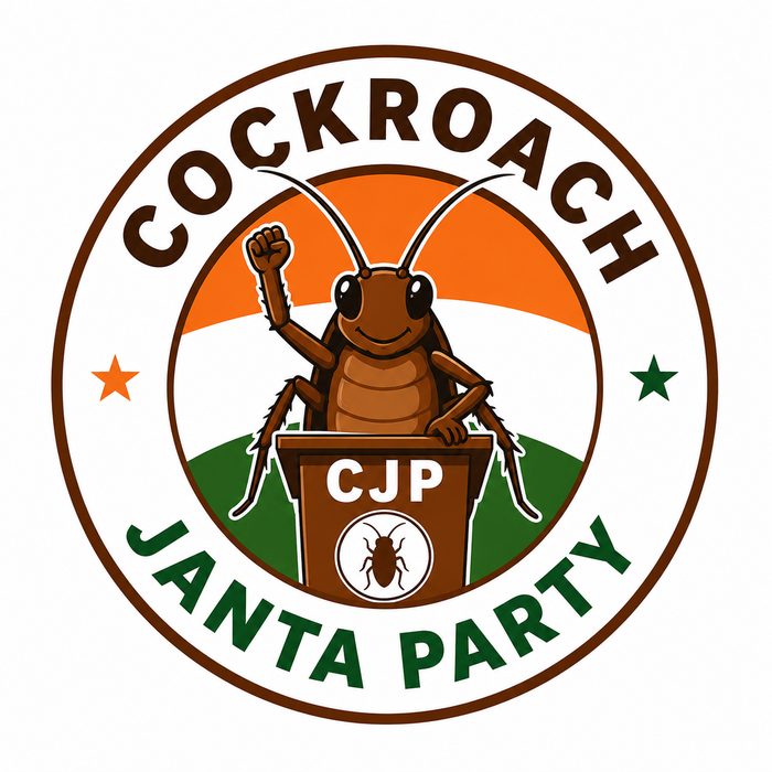 Cockroach Janta Party logo, the party founded by Abhijeet Dipake in May 2026