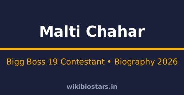 Malti Chahar Wiki, Age, Height, Net Worth 2026